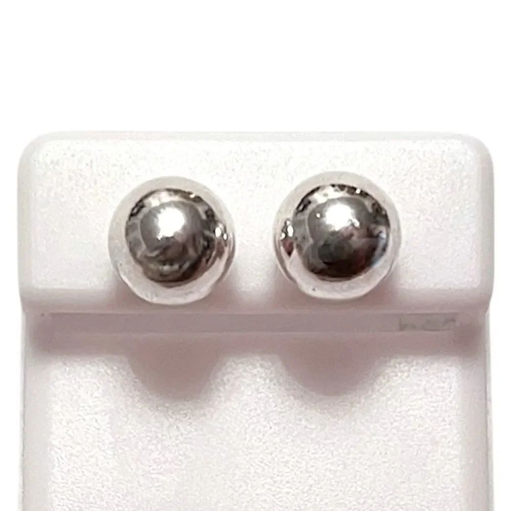 Sterling Silver 9.5MM Ball Stud Earrings